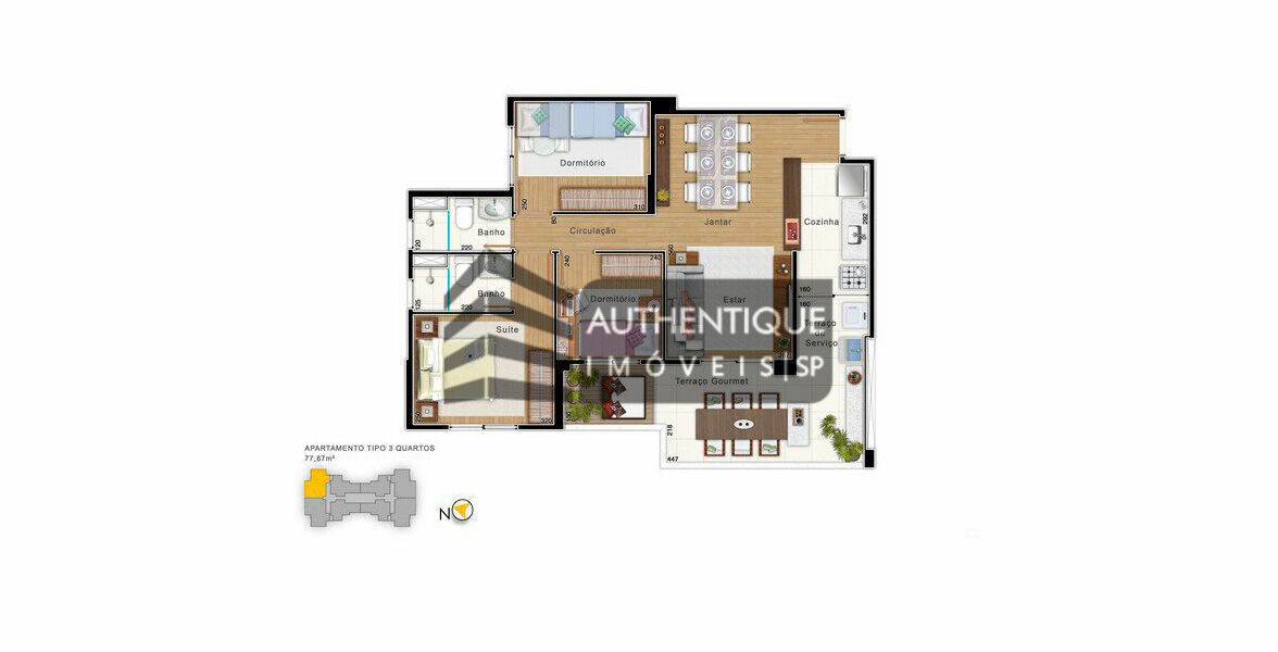 Apartamento à venda com 3 quartos, 77m² - Foto 24