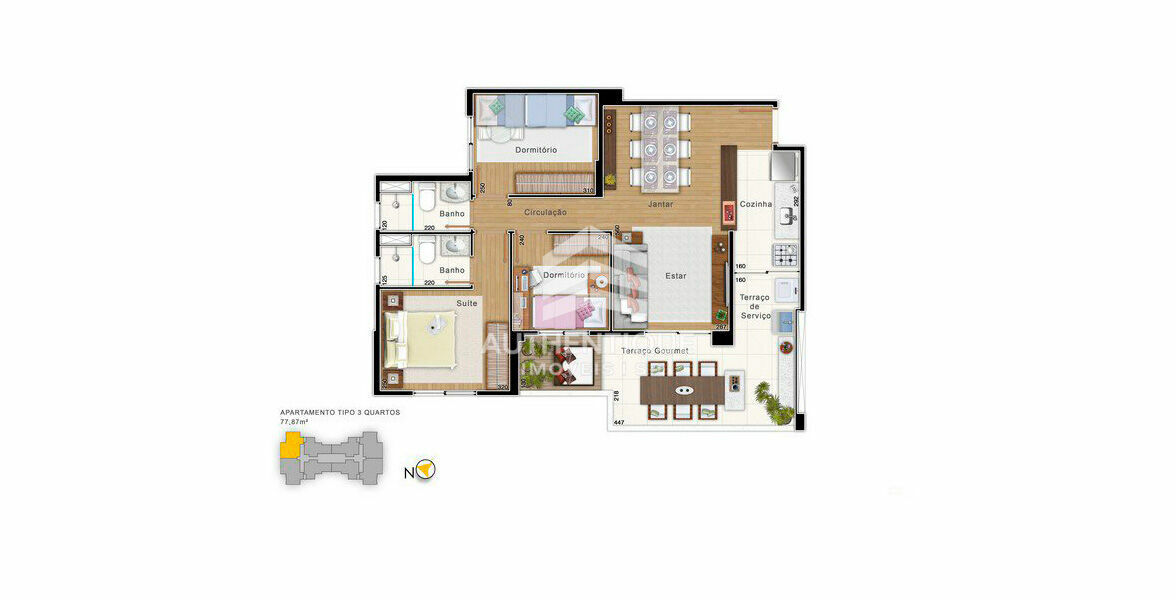Apartamento, 3 quartos, 77 m² - Foto 24