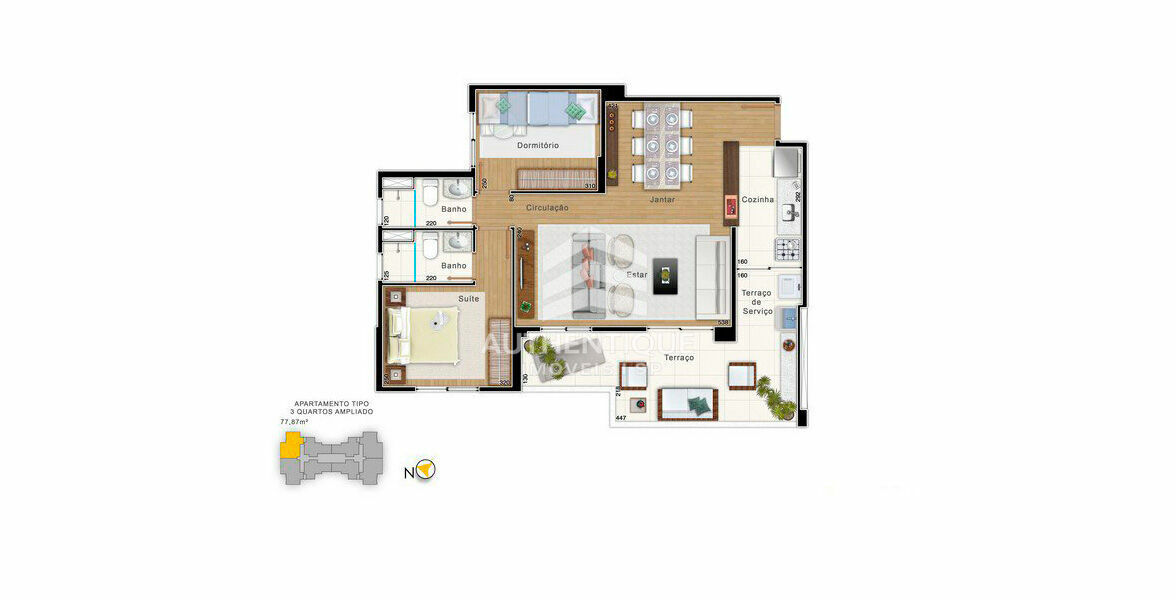 Apartamento, 3 quartos, 77 m² - Foto 23