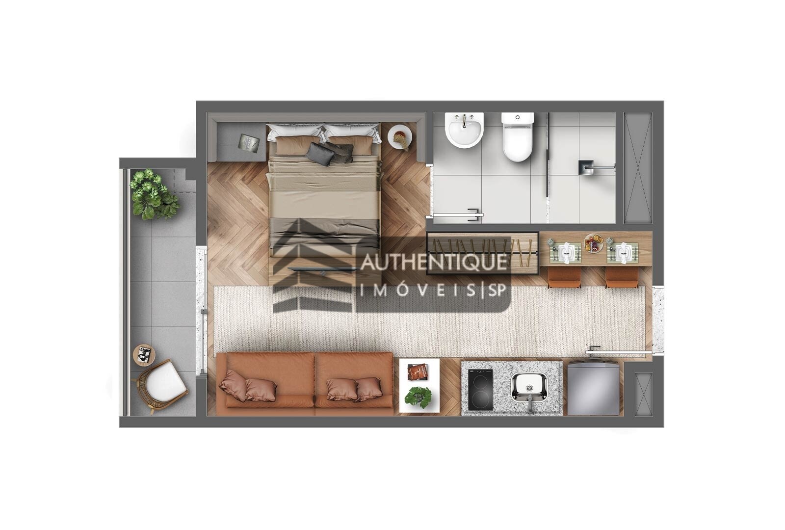 Apartamento à venda com 1 quarto, 25m² - Foto 9