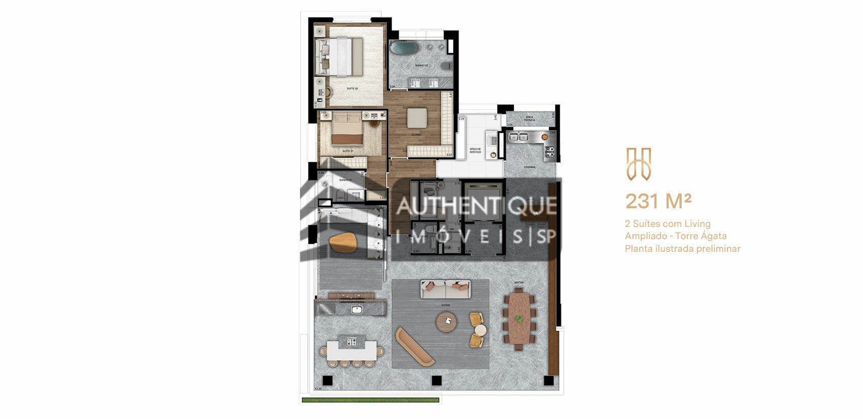 Apartamento à venda com 3 quartos, 231m² - Foto 47