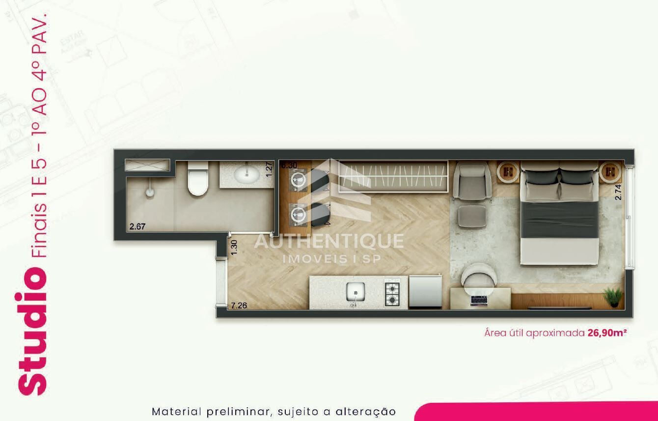 Apartamento, 1 quarto, 33 m² - Foto 15