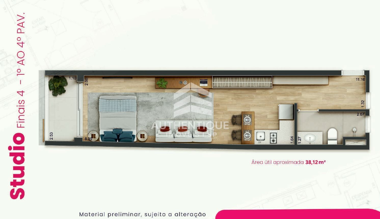 Apartamento, 1 quarto, 33 m² - Foto 16