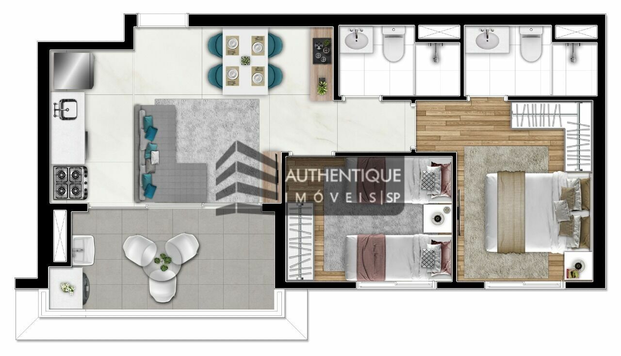 Apartamento, 1 quarto, 49 m² - Foto 47