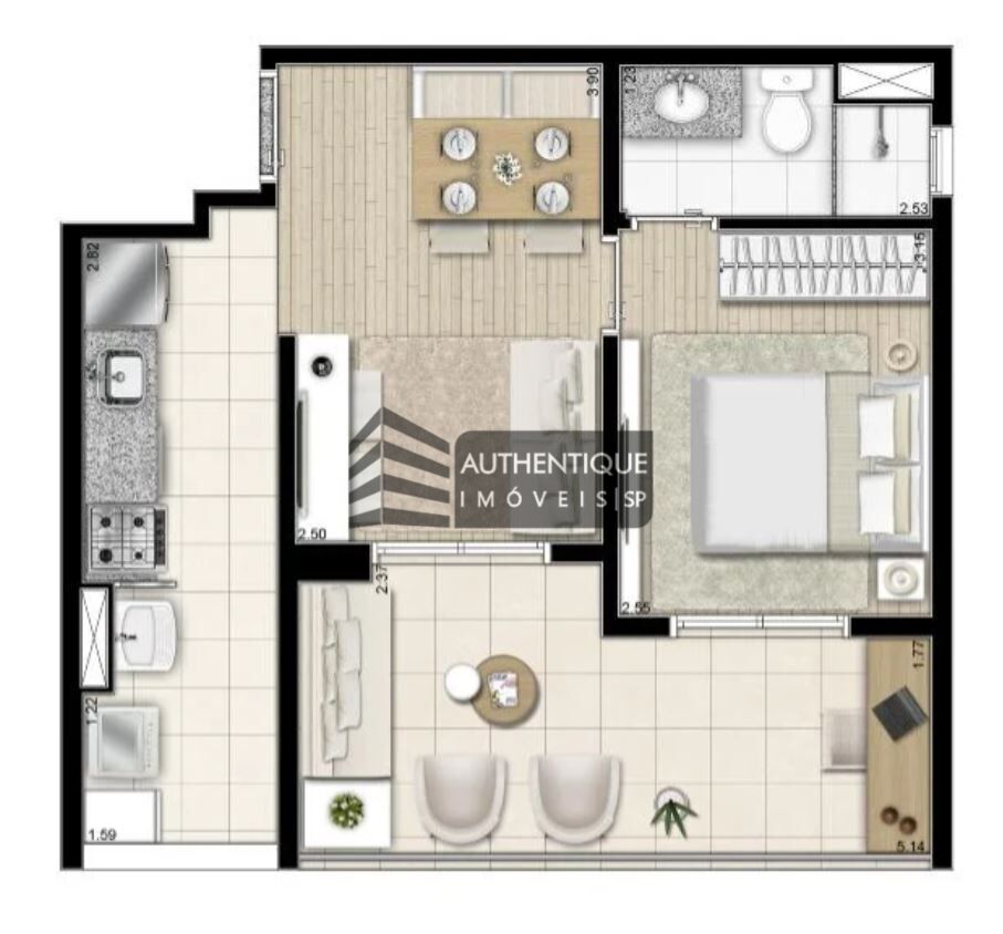 Apartamento à venda com 1 quarto, 34m² - Foto 47