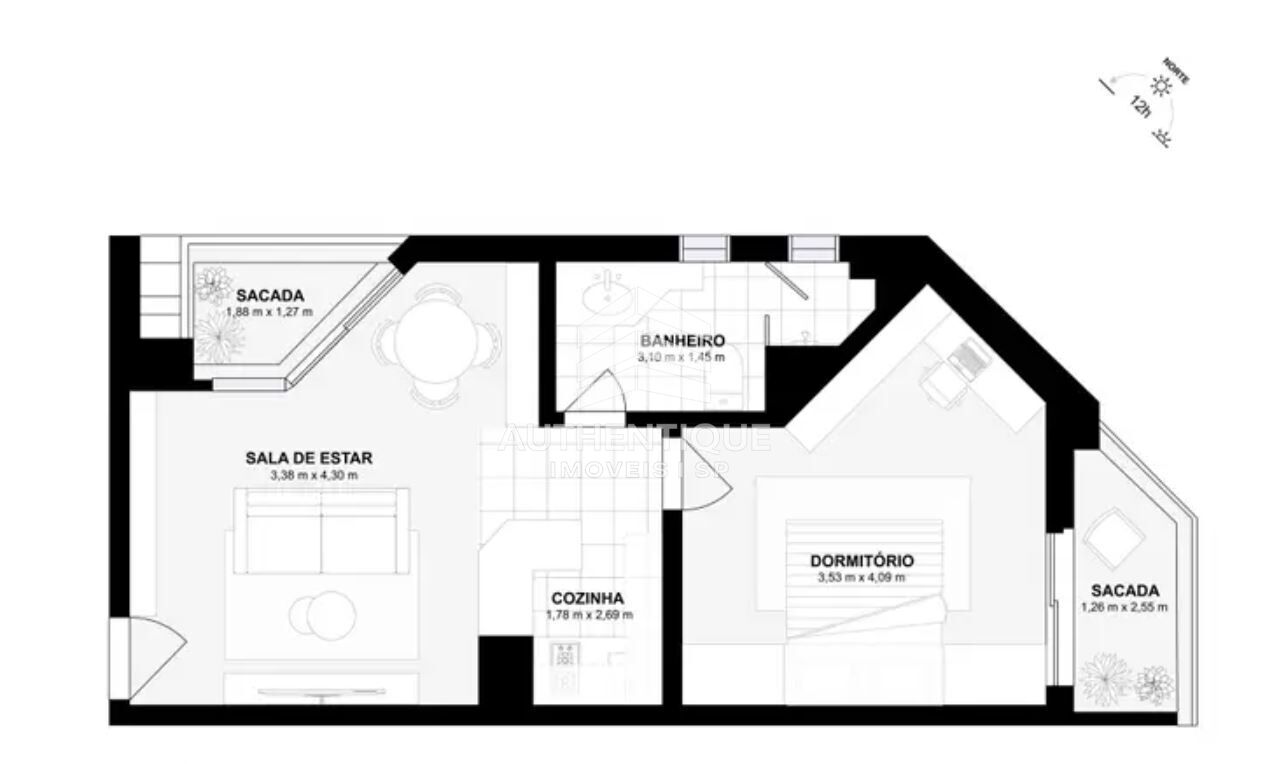 Flat/Apart Hotel, 1 quarto, 39 m² - Foto 34