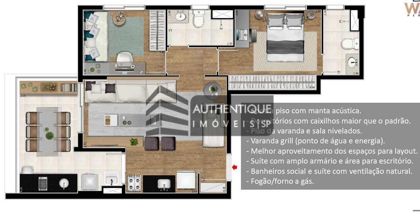 Apartamento à venda com 2 quartos, 66m² - Foto 21