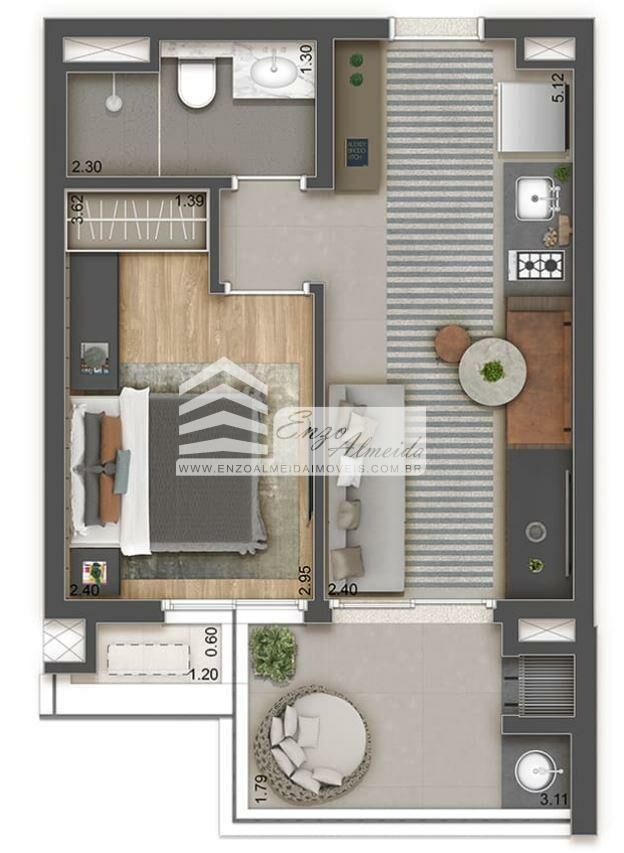 Apartamento à venda com 1 quarto, 36m² - Foto 33