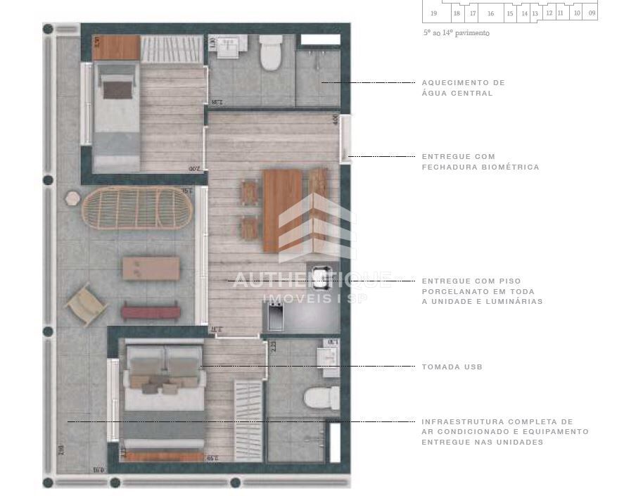 Apartamento, 2 quartos, 45 m² - Foto 28