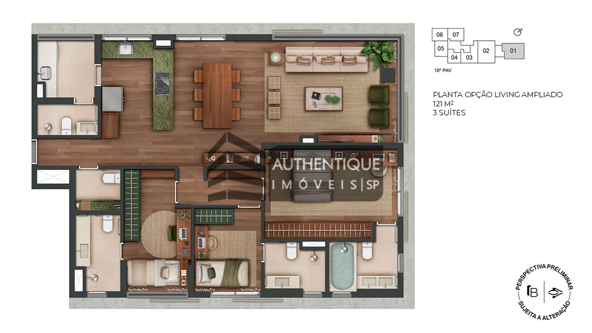 Apartamento à venda com 3 quartos, 121m² - Foto 19