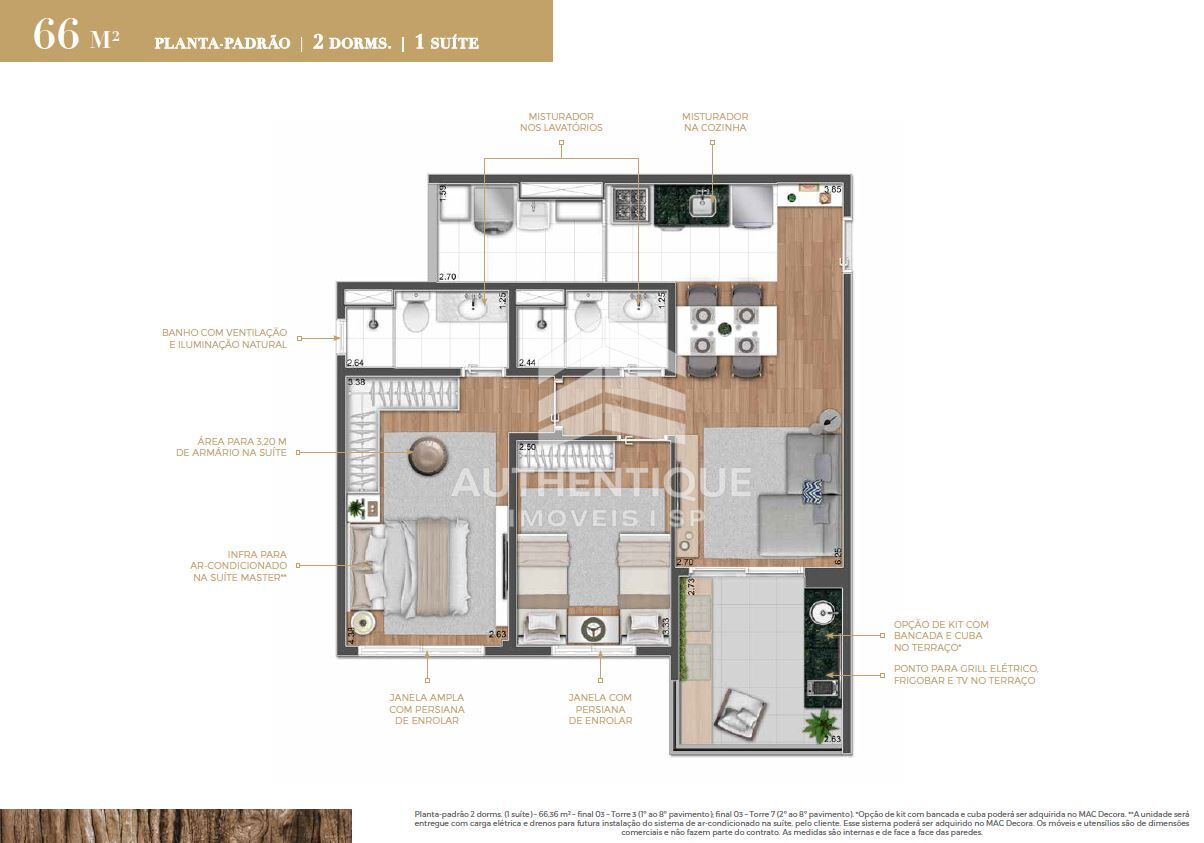 Apartamento, 2 quartos, 66 m² - Foto 9