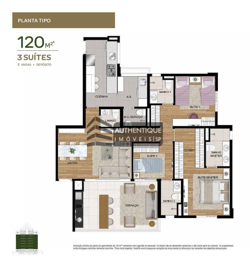 Apartamento à venda com 2 quartos, 118m² - Foto 24