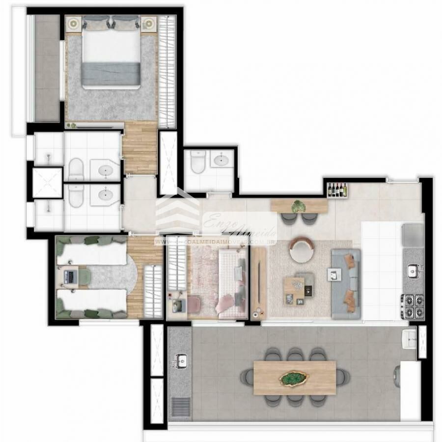 Apartamento à venda com 2 quartos, 59m² - Foto 11