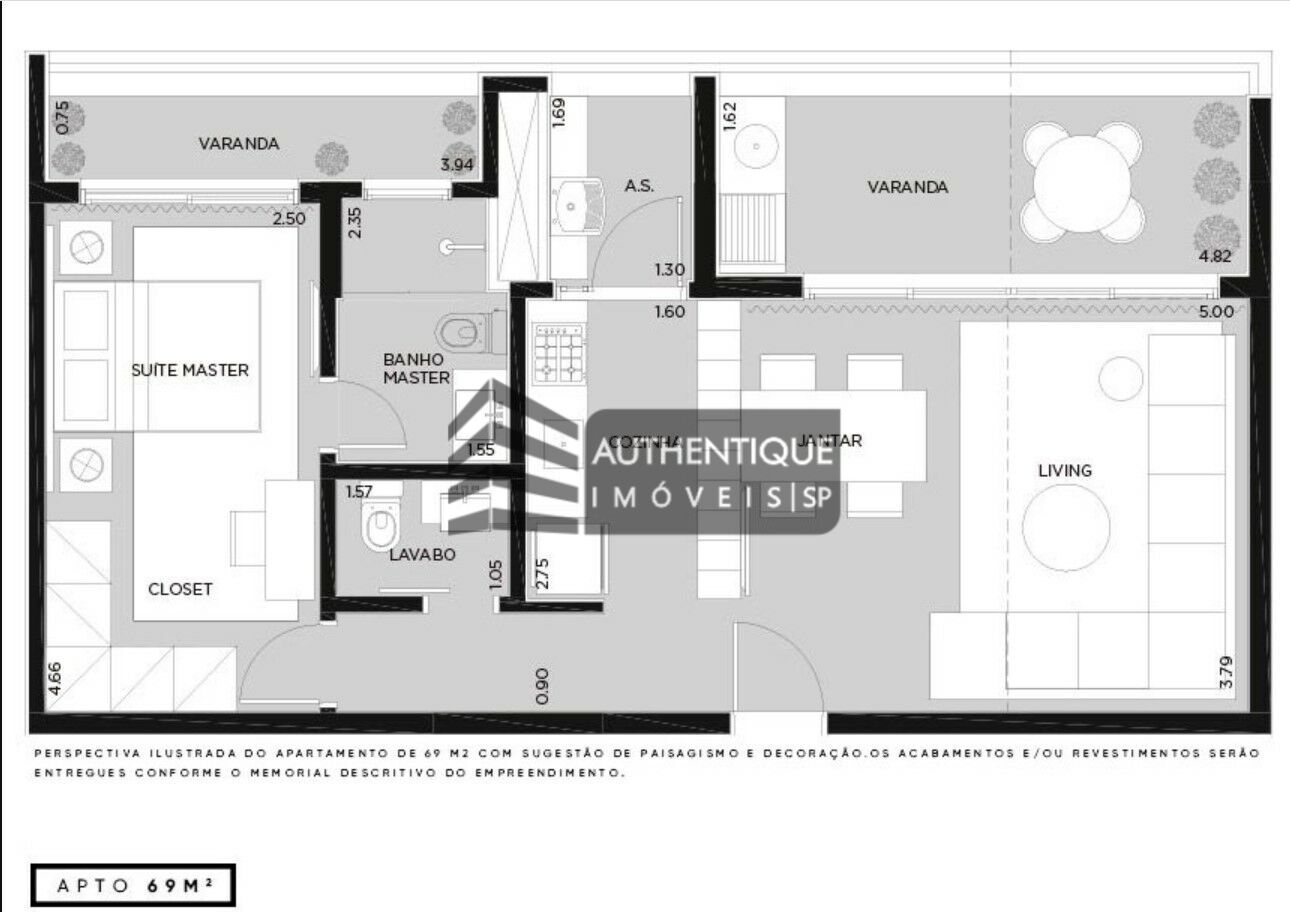 Apartamento à venda com 1 quarto, 69m² - Foto 35