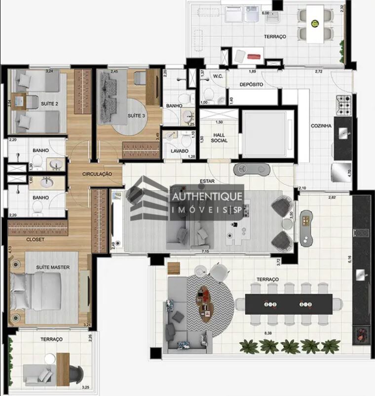 Apartamento à venda com 3 quartos, 170m² - Foto 19