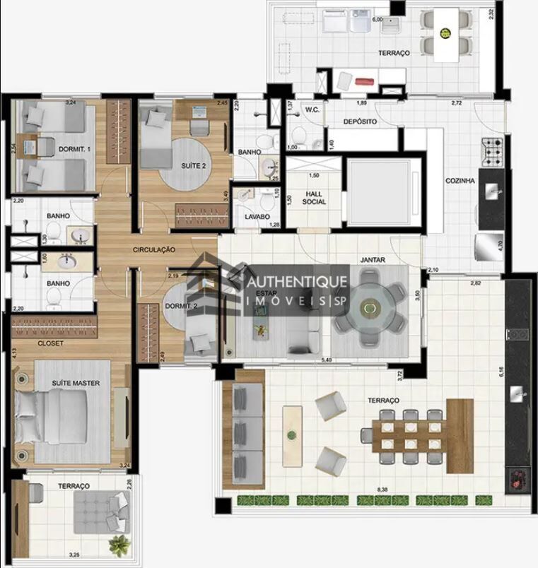 Apartamento à venda com 3 quartos, 170m² - Foto 20