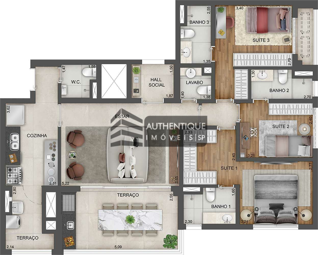 Apartamento à venda com 4 quartos, 169m² - Foto 30