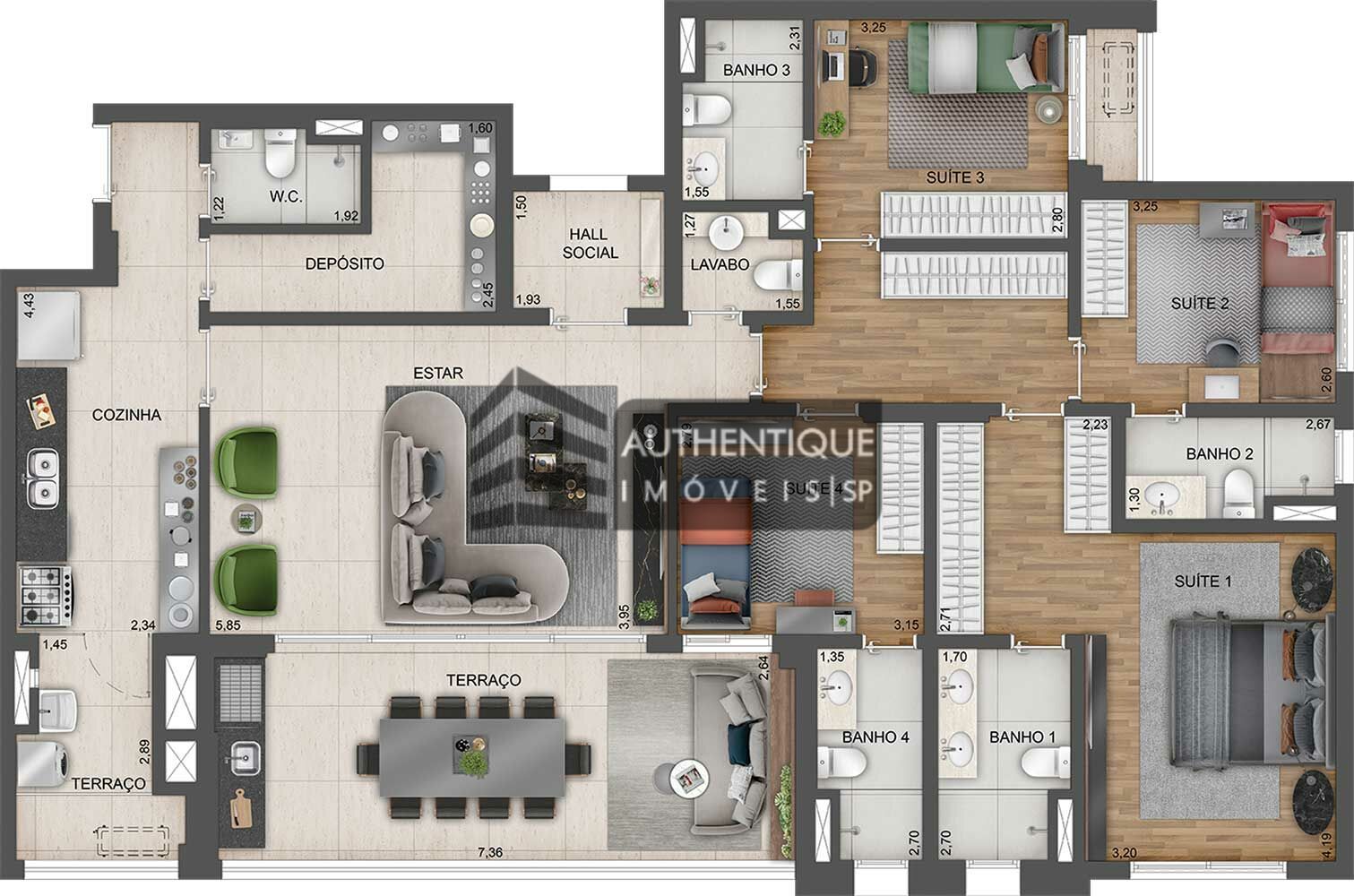 Apartamento à venda com 4 quartos, 169m² - Foto 32