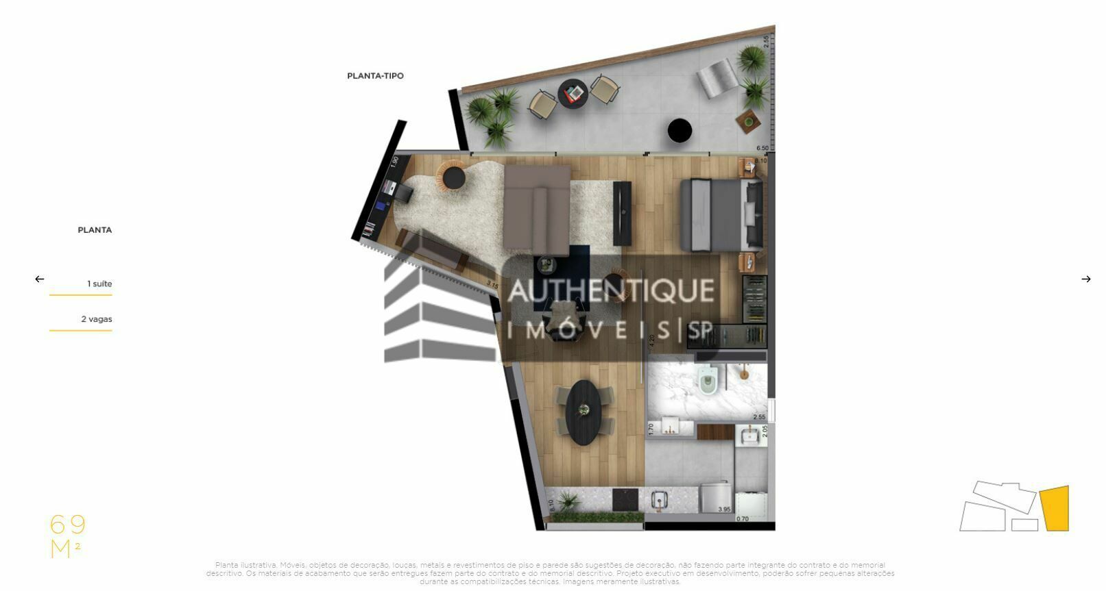 Apartamento à venda com 1 quarto, 69m² - Foto 47