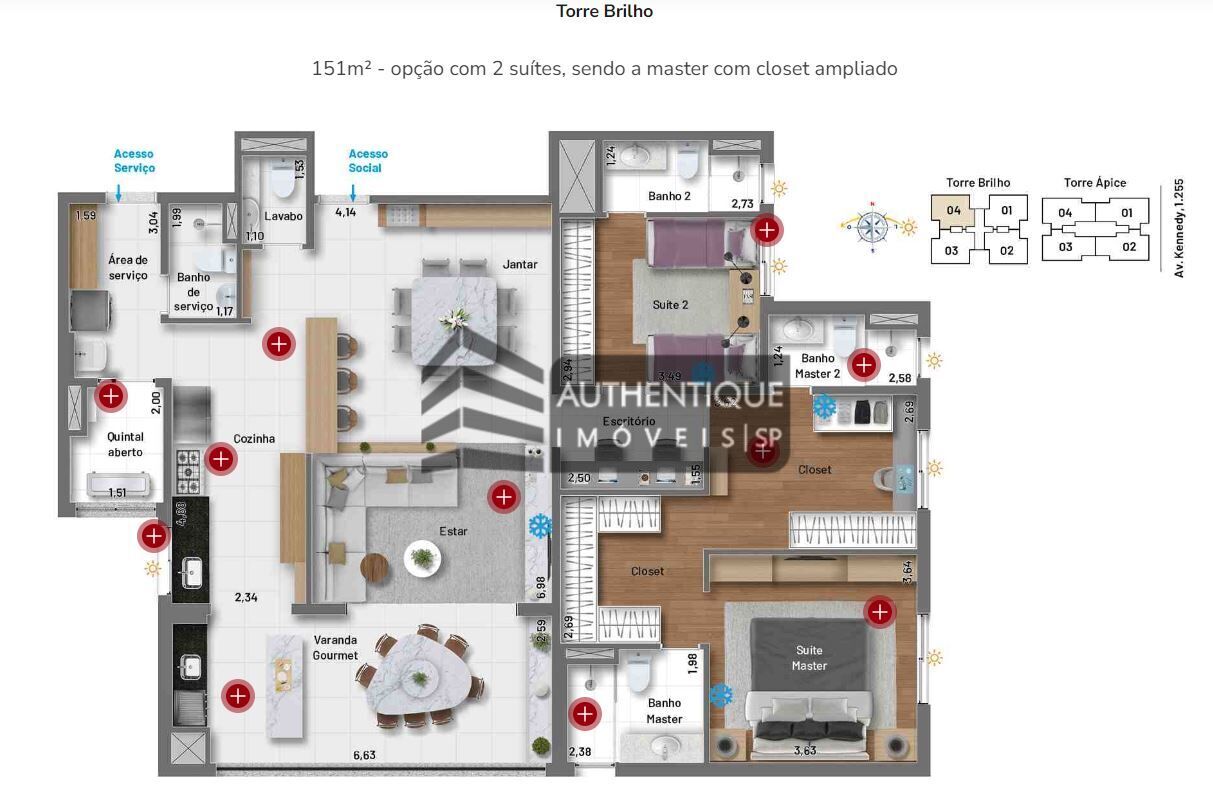 Apartamento à venda com 4 quartos, 146m² - Foto 39