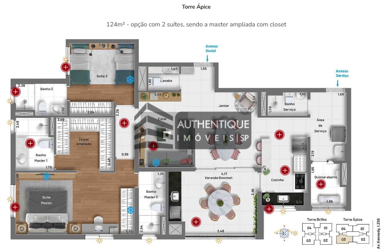 Apartamento à venda com 4 quartos, 146m² - Foto 36