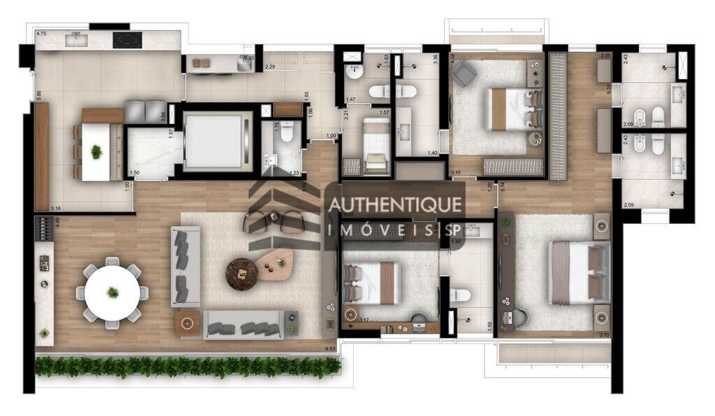 Apartamento à venda com 3 quartos, 244m² - Foto 29