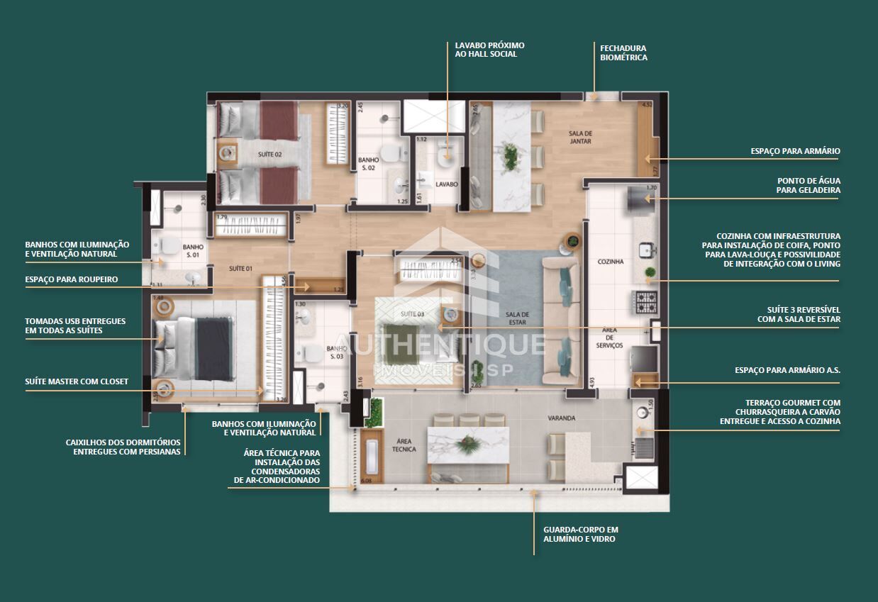 Apartamento, 3 quartos, 105 m² - Foto 55