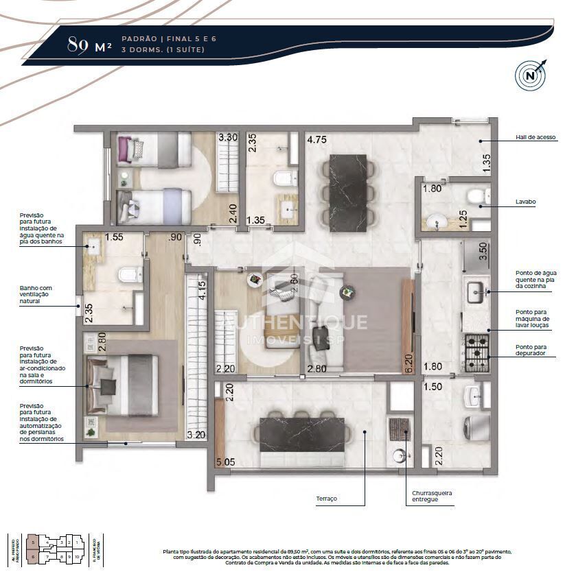 Apartamento, 3 quartos, 89 m² - Foto 25