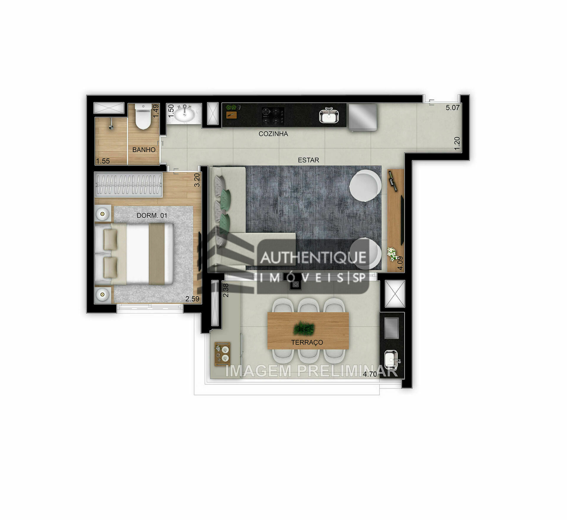 Apartamento à venda com 2 quartos, 50m² - Foto 20