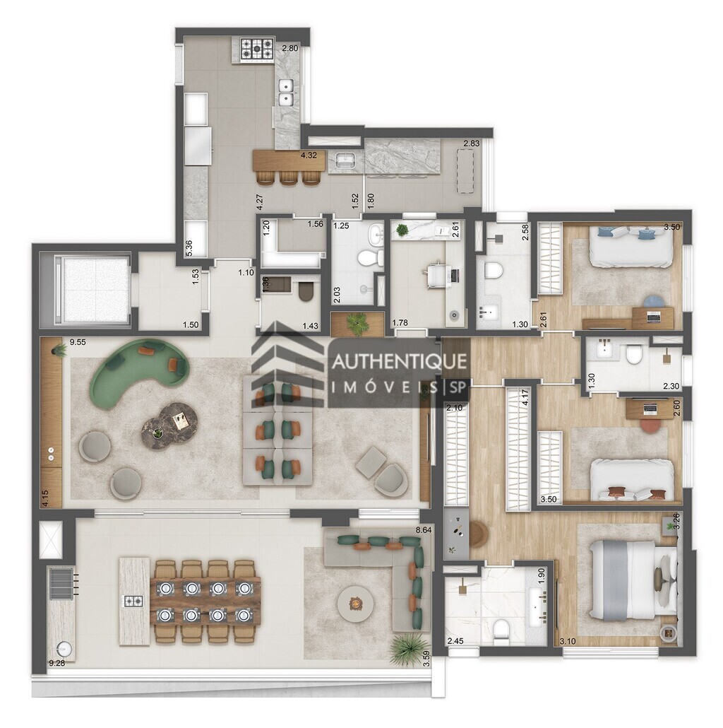 Apartamento à venda com 4 quartos, 188m² - Foto 26