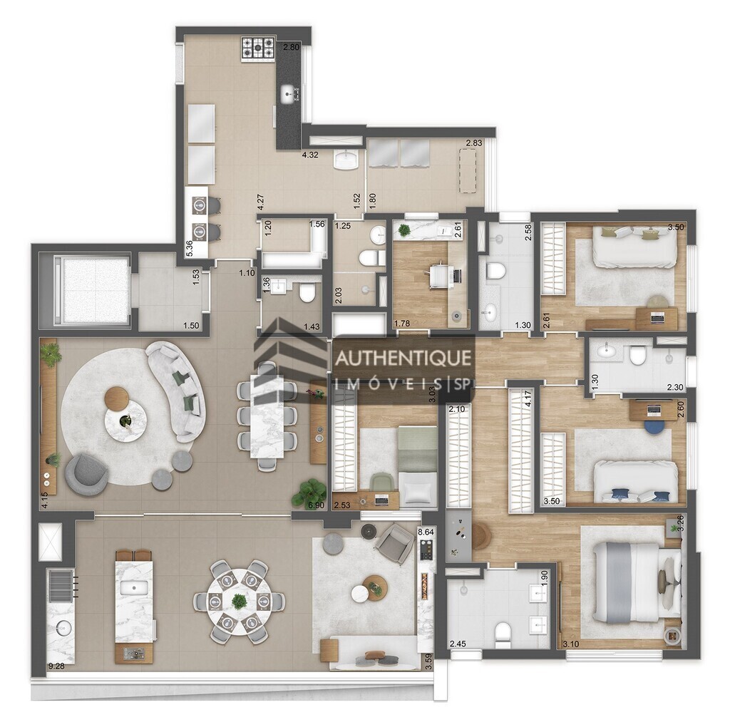 Apartamento à venda com 4 quartos, 188m² - Foto 25