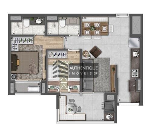 Apartamento à venda com 2 quartos, 62m² - Foto 13