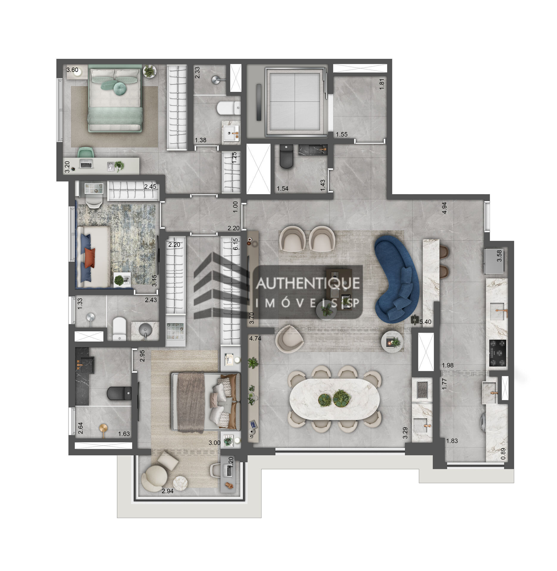 Apartamento à venda com 3 quartos, 129m² - Foto 27