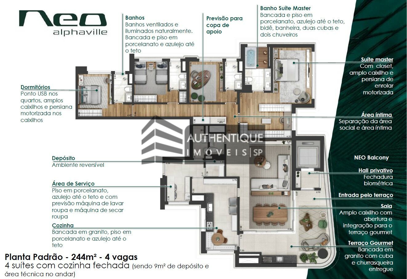 Apartamento à venda com 4 quartos, 244m² - Foto 49