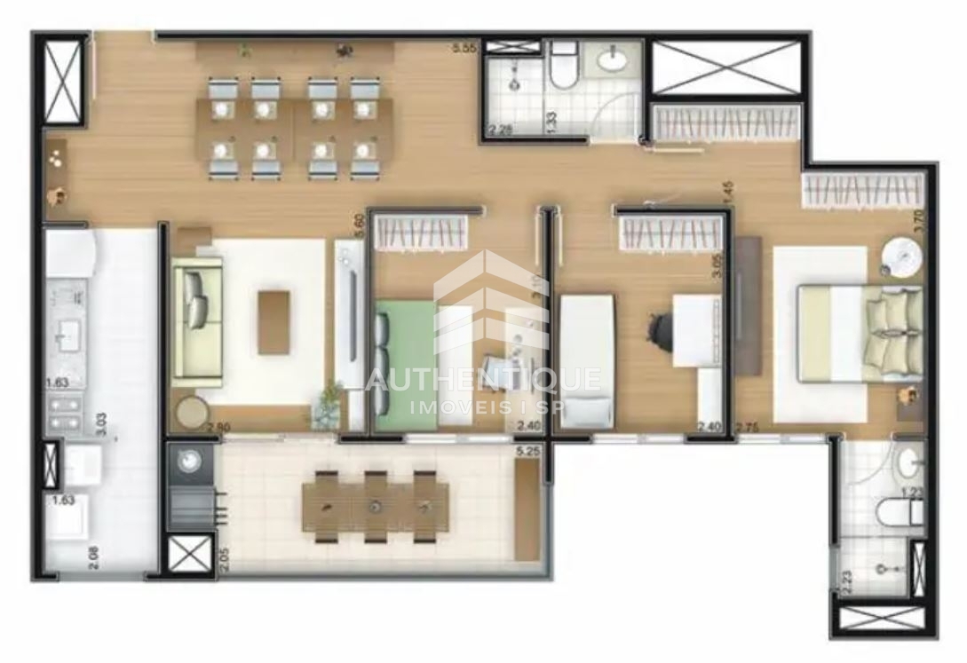 Apartamento, 3 quartos, 102 m² - Foto 8