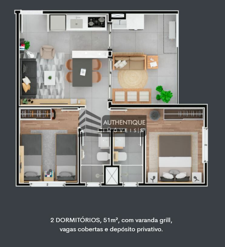 Apartamento à venda com 2 quartos, 54m² - Foto 19