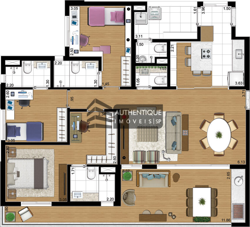 Apartamento à venda com 3 quartos, 128m² - Foto 50