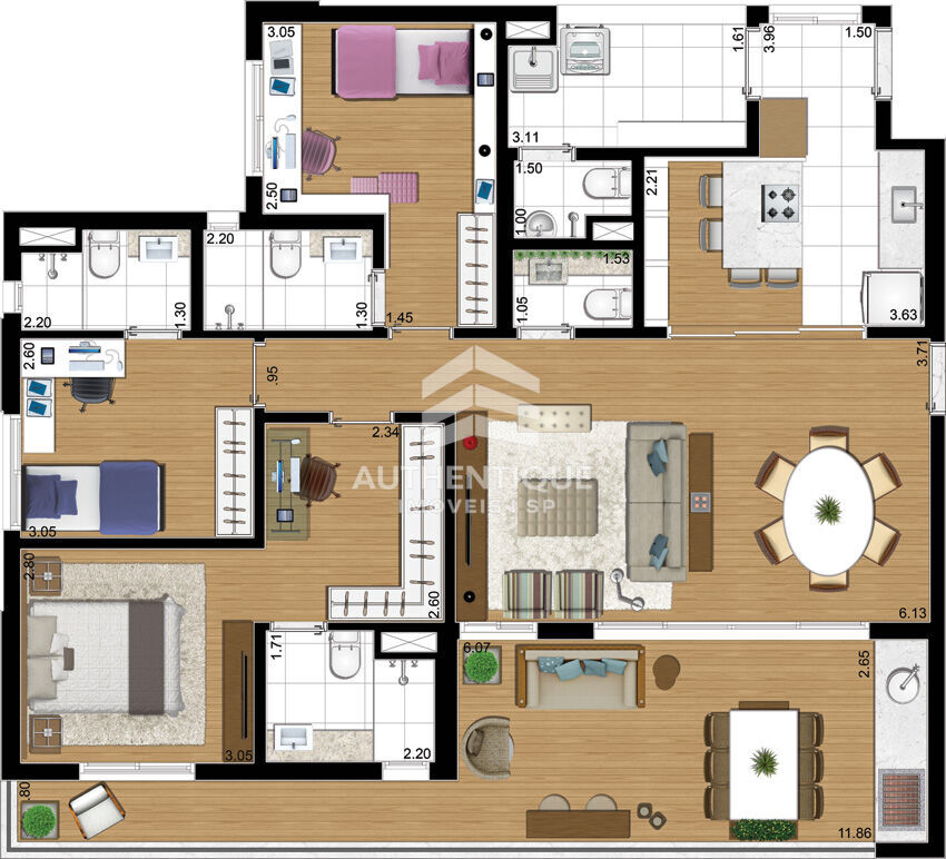 Apartamento, 3 quartos, 128 m² - Foto 50