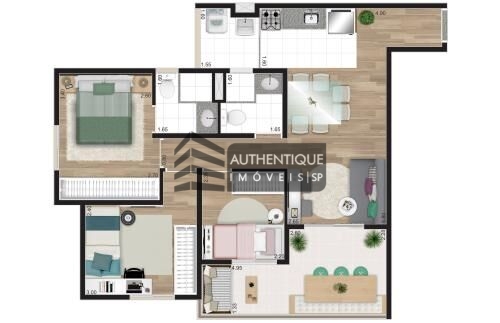 Apartamento à venda com 2 quartos, 67m² - Foto 3