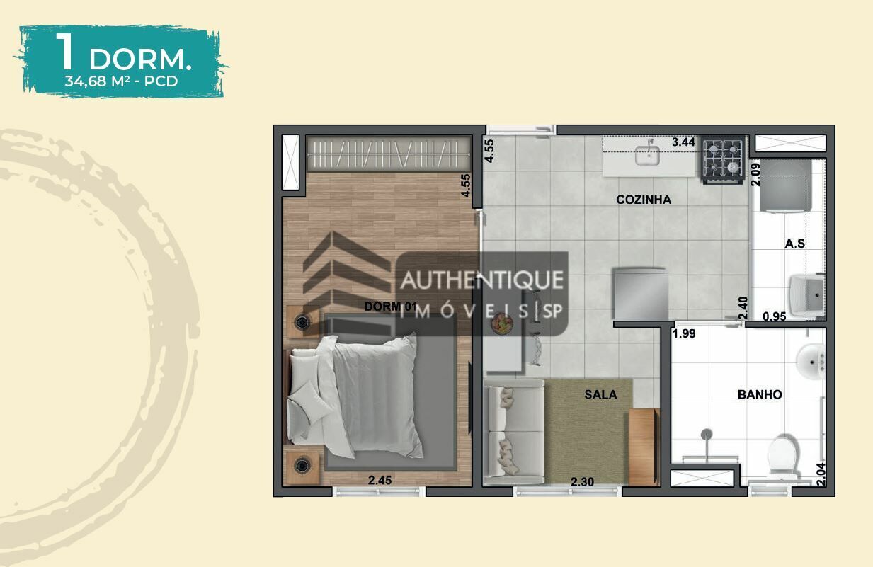 Apartamento à venda com 2 quartos, 44m² - Foto 19