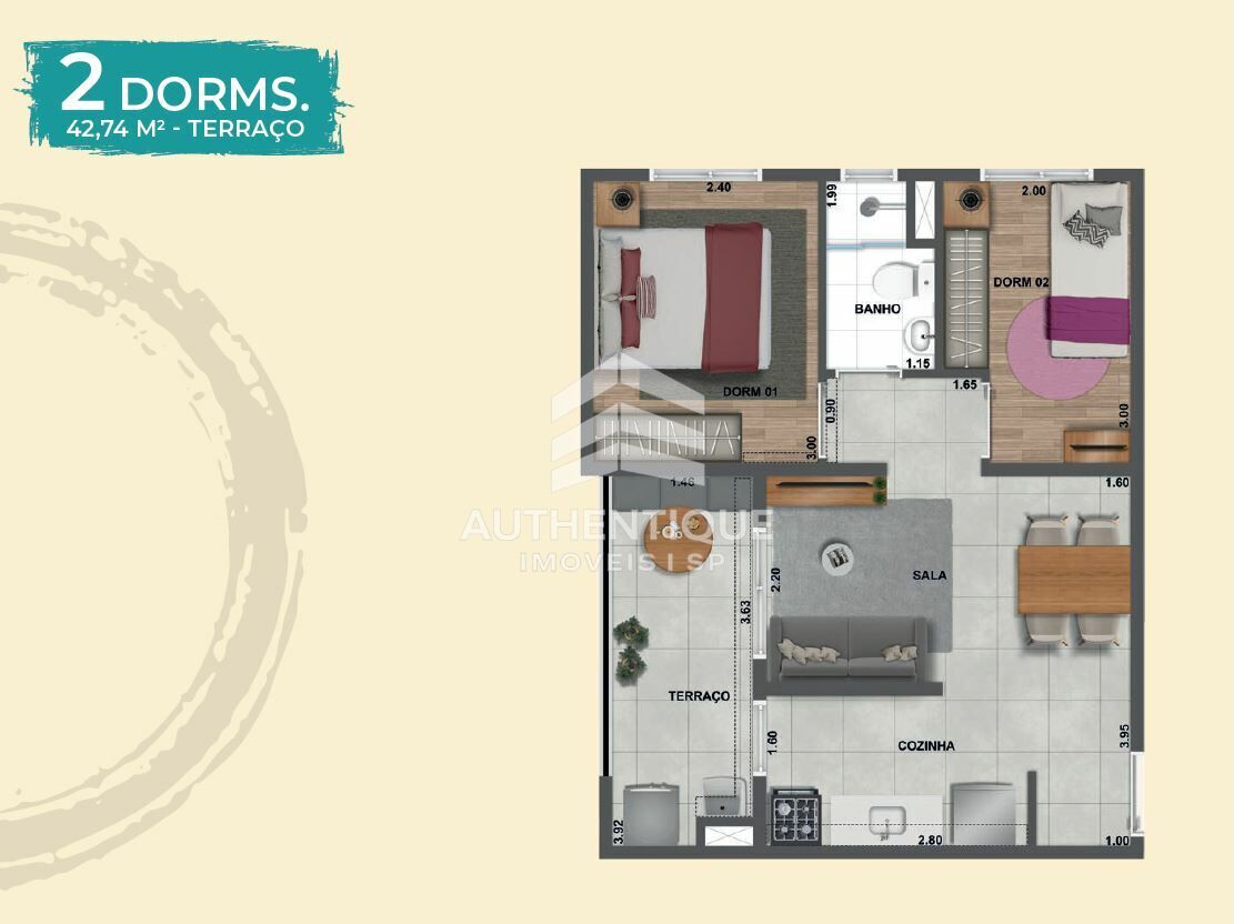 Apartamento, 2 quartos, 44 m² - Foto 22