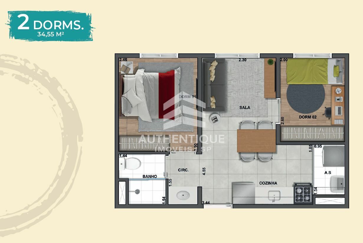 Apartamento, 2 quartos, 44 m² - Foto 20
