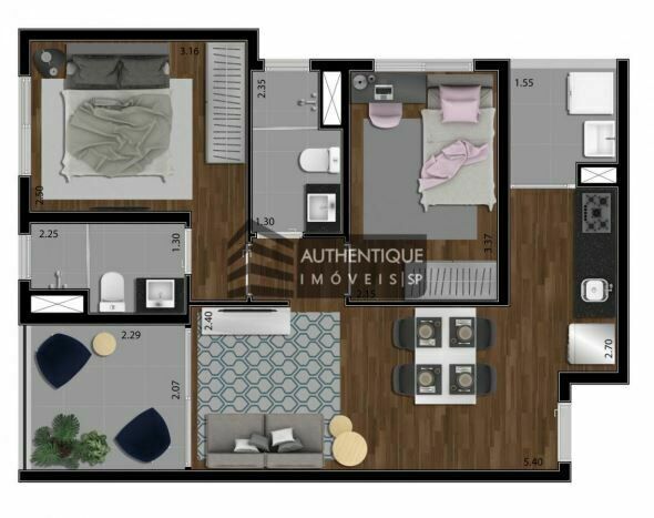 Apartamento à venda com 2 quartos, 61m² - Foto 36