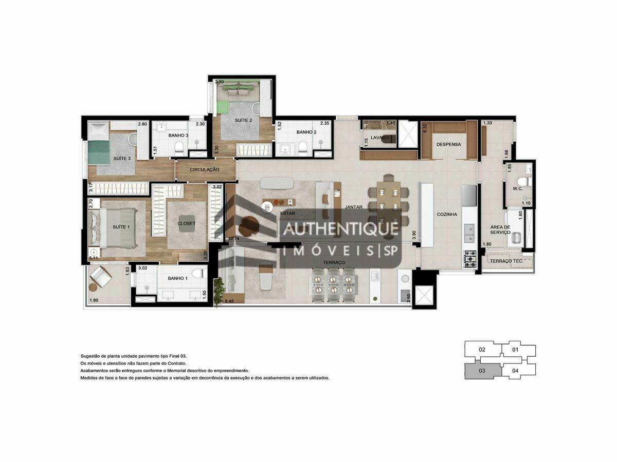 Apartamento à venda com 4 quartos, 260m² - Foto 24