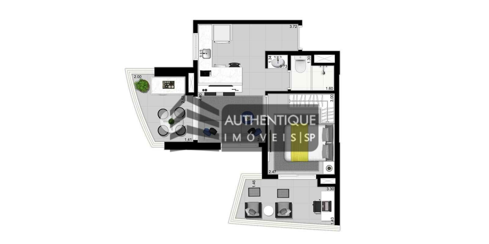 Apartamento à venda com 1 quarto, 46m² - Foto 21