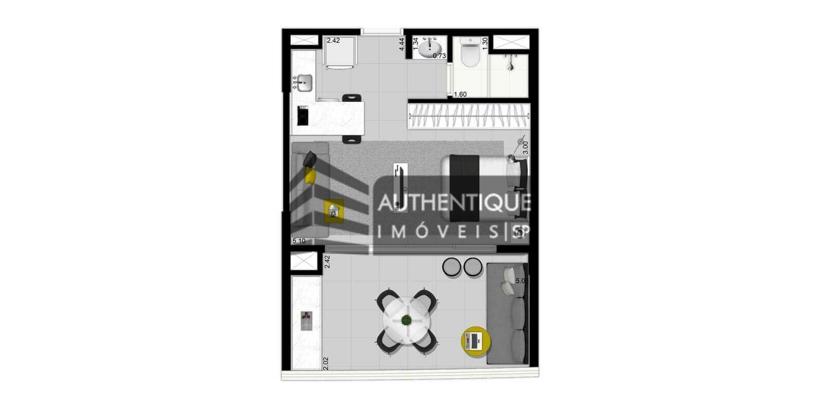 Apartamento à venda com 1 quarto, 46m² - Foto 23