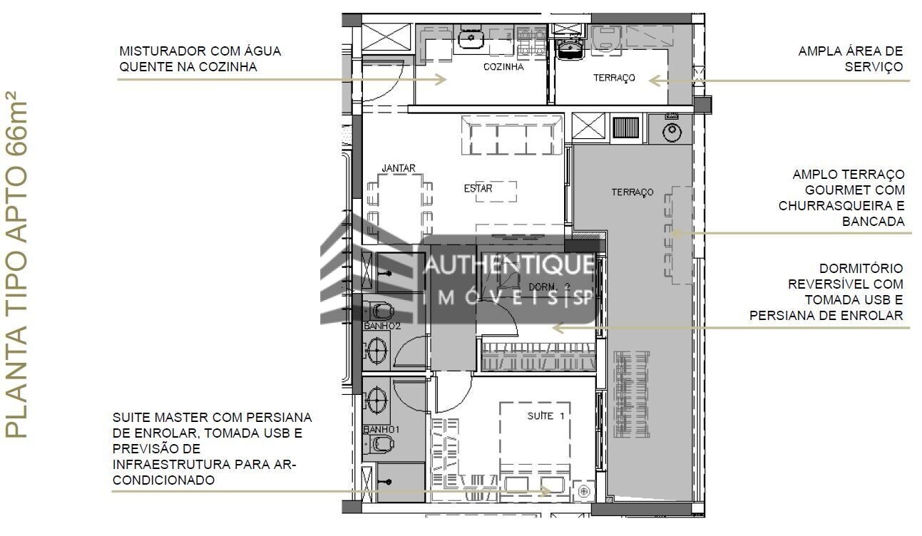 Apartamento à venda com 2 quartos, 69m² - Foto 21