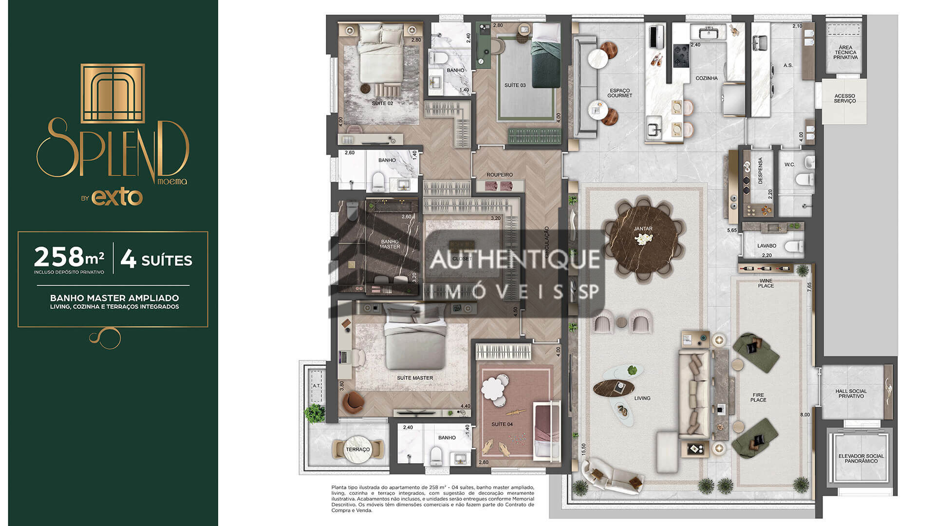 Apartamento à venda com 4 quartos, 258m² - Foto 27