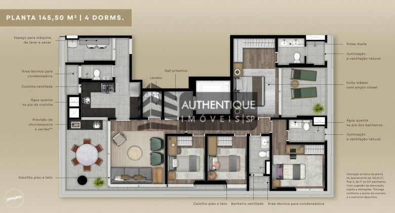 Apartamento à venda com 4 quartos, 145m² - Foto 30