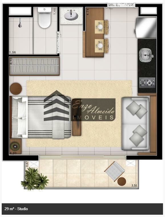 Apartamento, 1 quarto, 30 m² - Foto 14